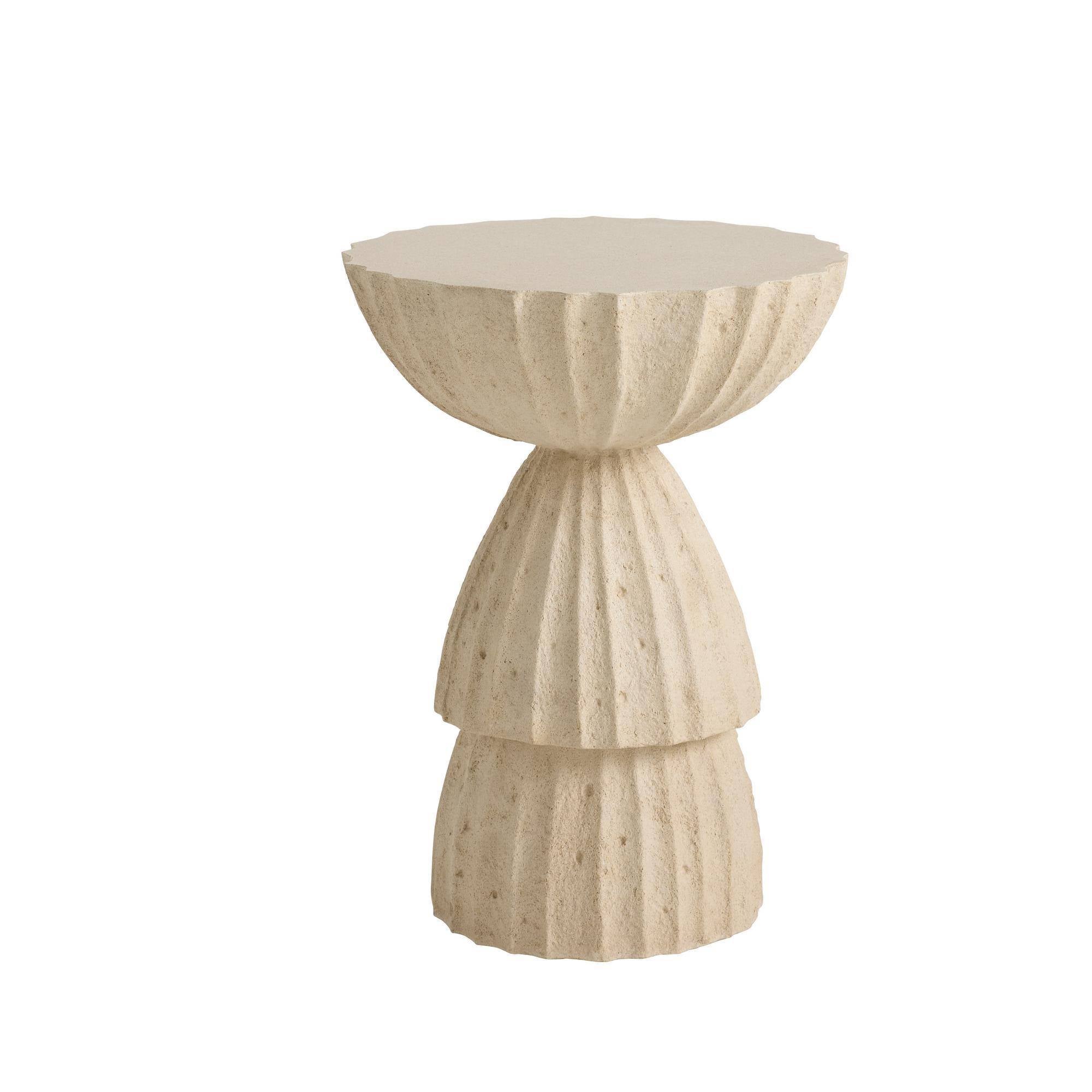 Nereo Chiseled Concrete Outdoor Accent Table by Arteriors - view 5