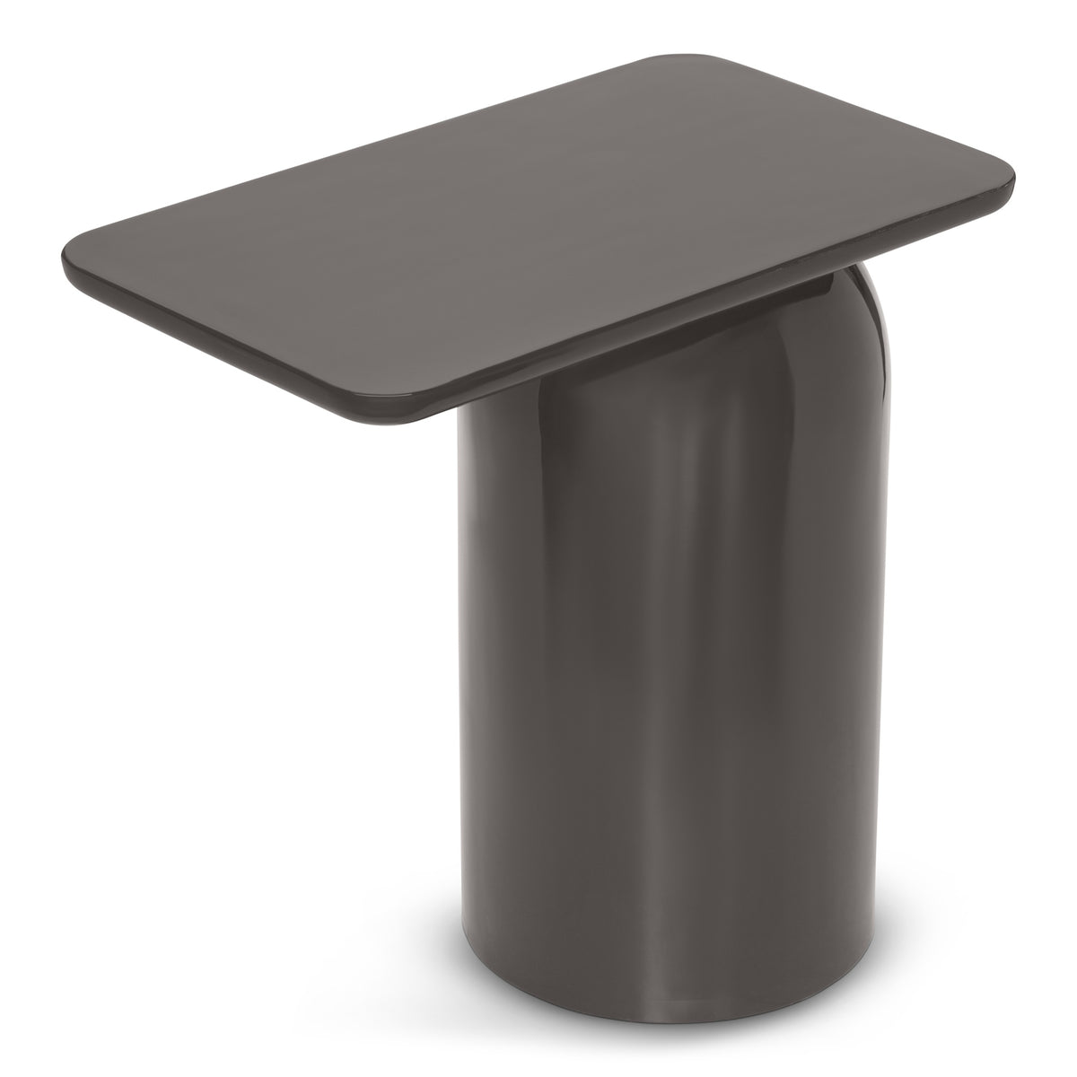 Alessia Enamel End Table Deep Umber Brown by Urbia - product view