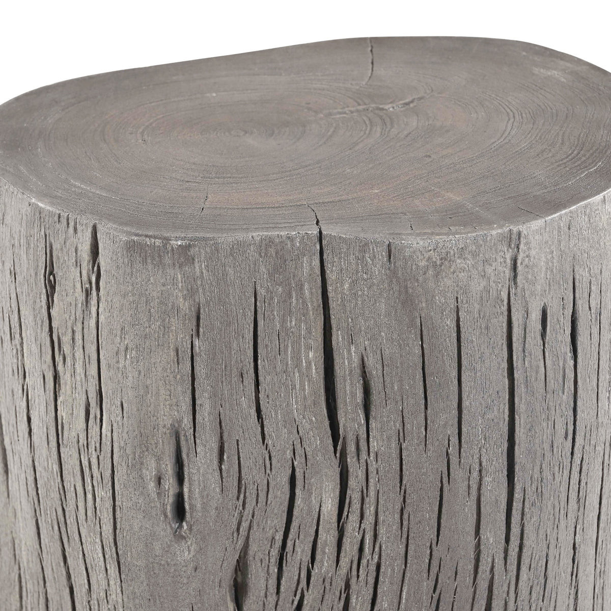 Brooks Solid Wood Stump - Sandblasted Grey by Urbia - detail 3