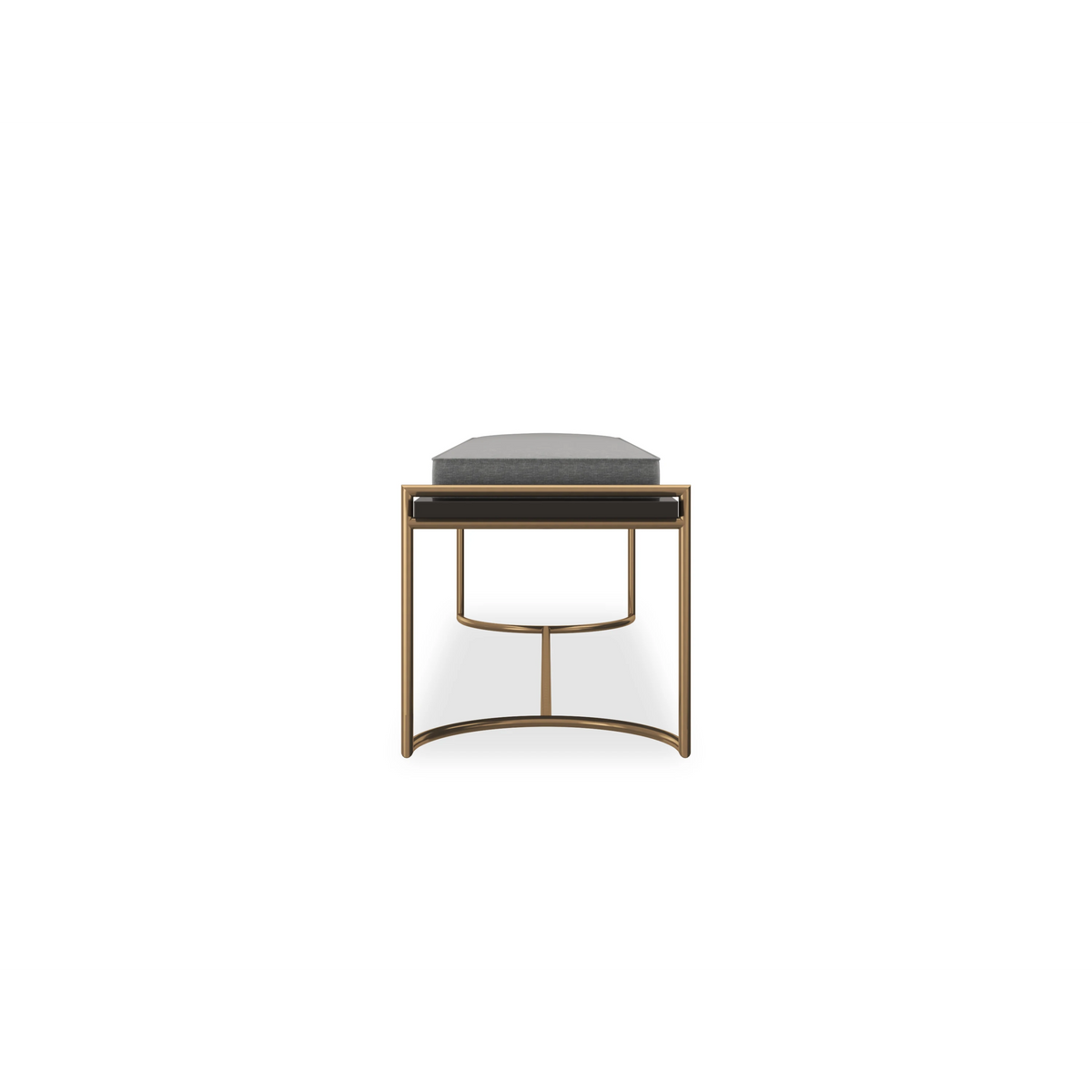 Slim Line Champagne Gold Bench 59" by Caracole - view 3