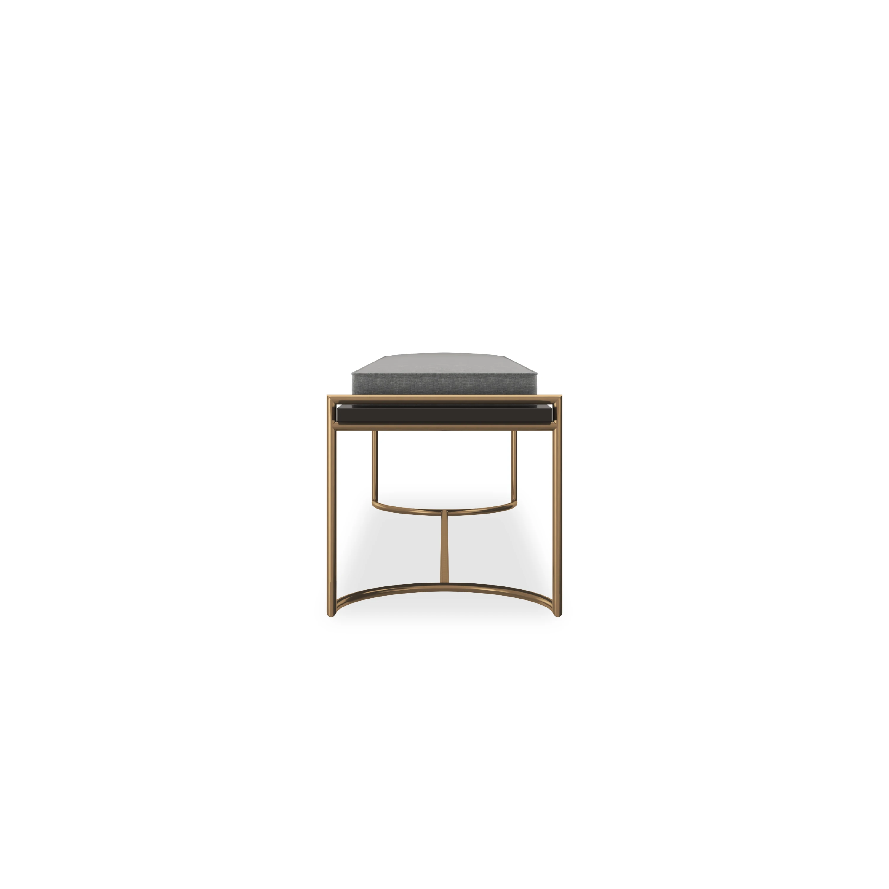 Slim Line Champagne Gold Bench 59" by Caracole - view 3