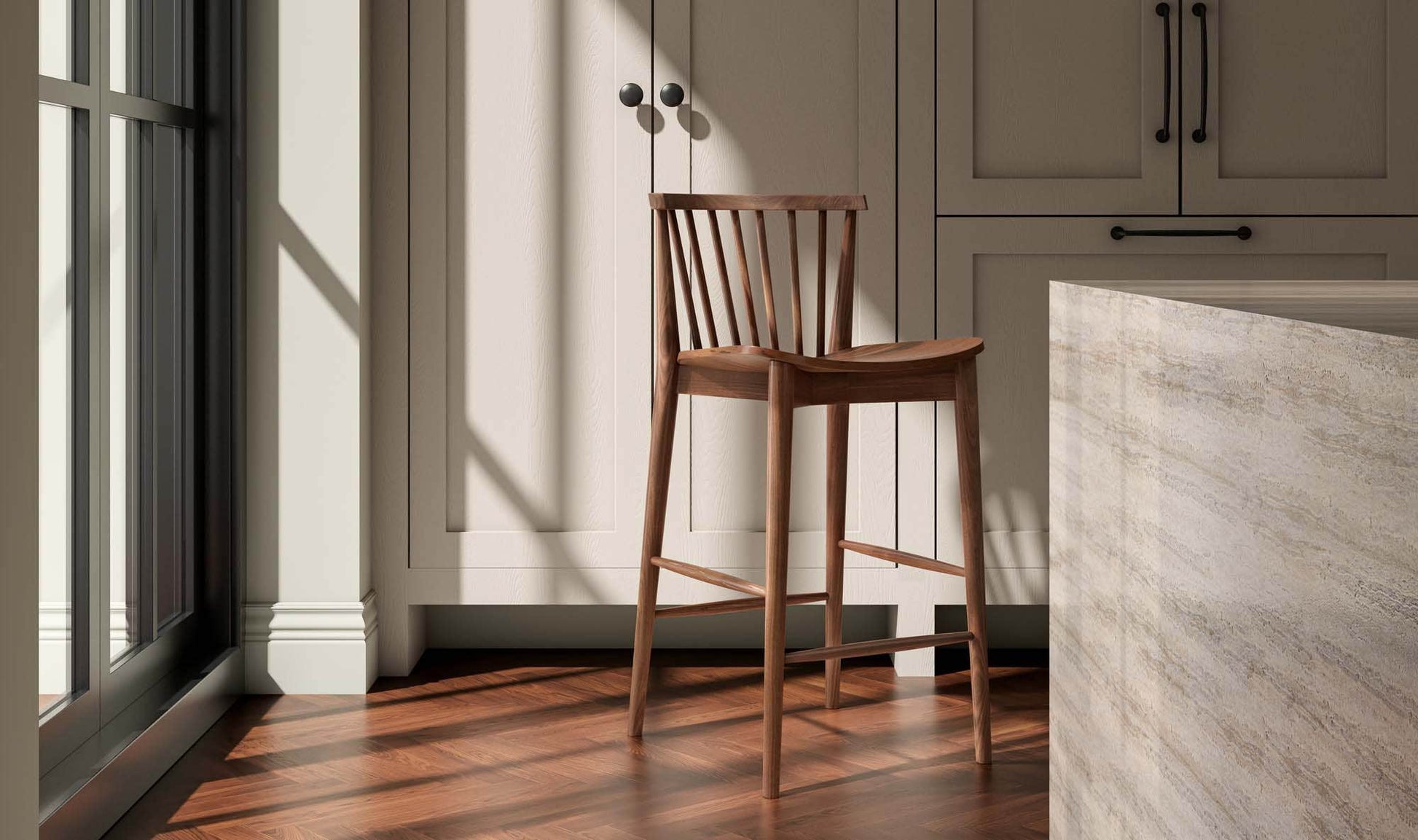 Marley Counter Stool Walnut by Moe's Home Collection - view 5