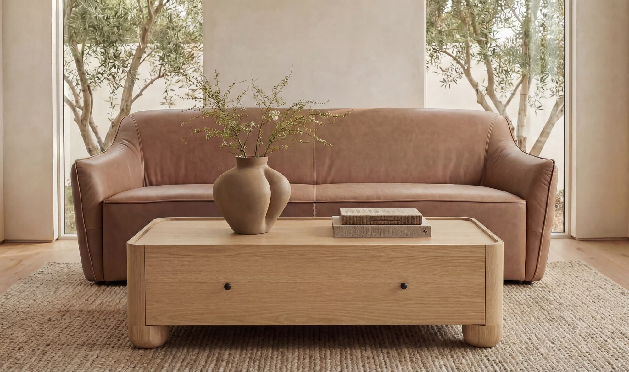 Gibson Coffee Table Natural by Moe's Home Collection - view 4