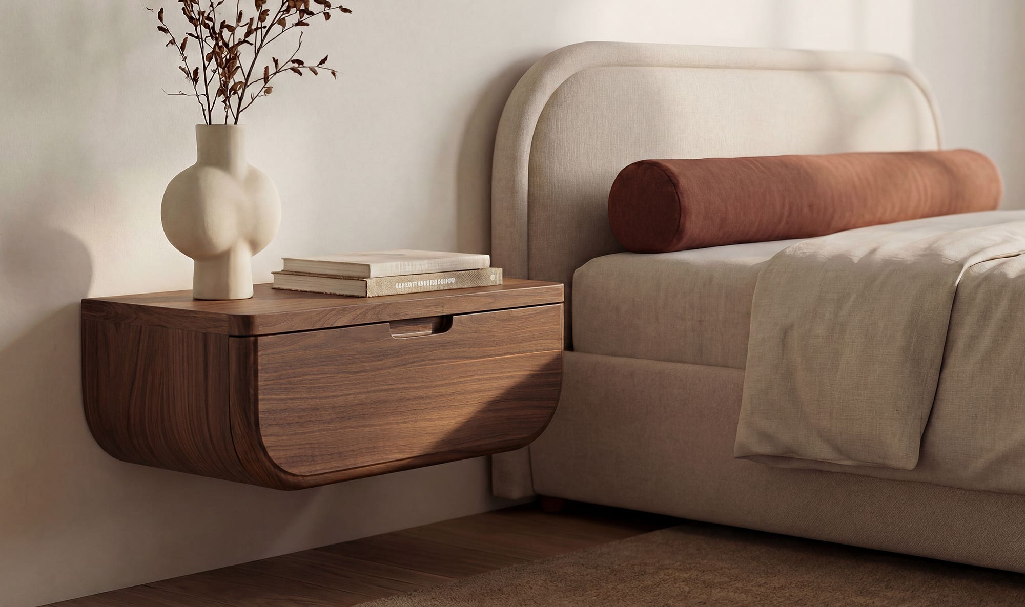 Hettie Floating Nightstand Dark Brown by Moe's Home Collection - view 5