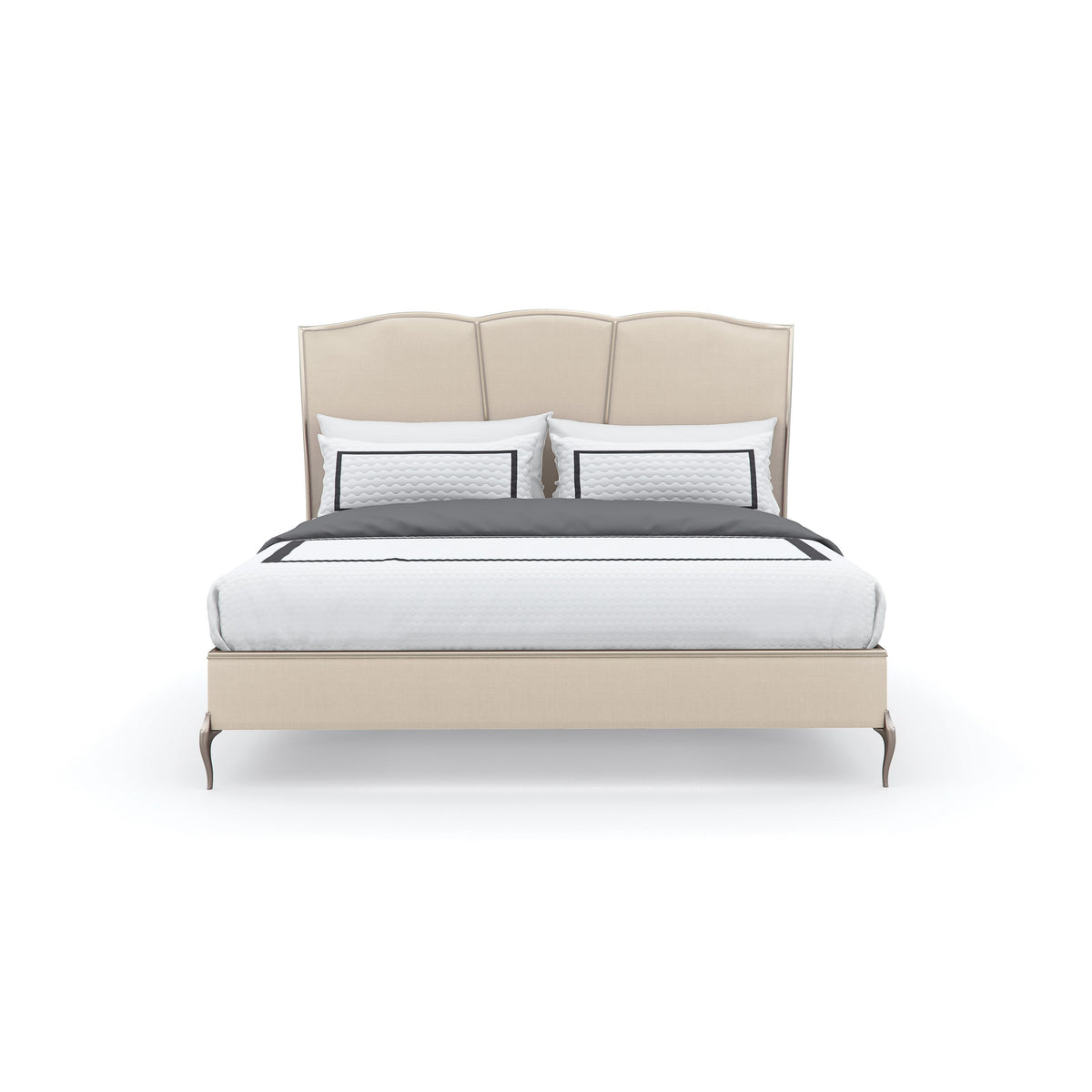 Un-Deux-Trois - King Soft Silver Paint Bed 84.50" by Caracole