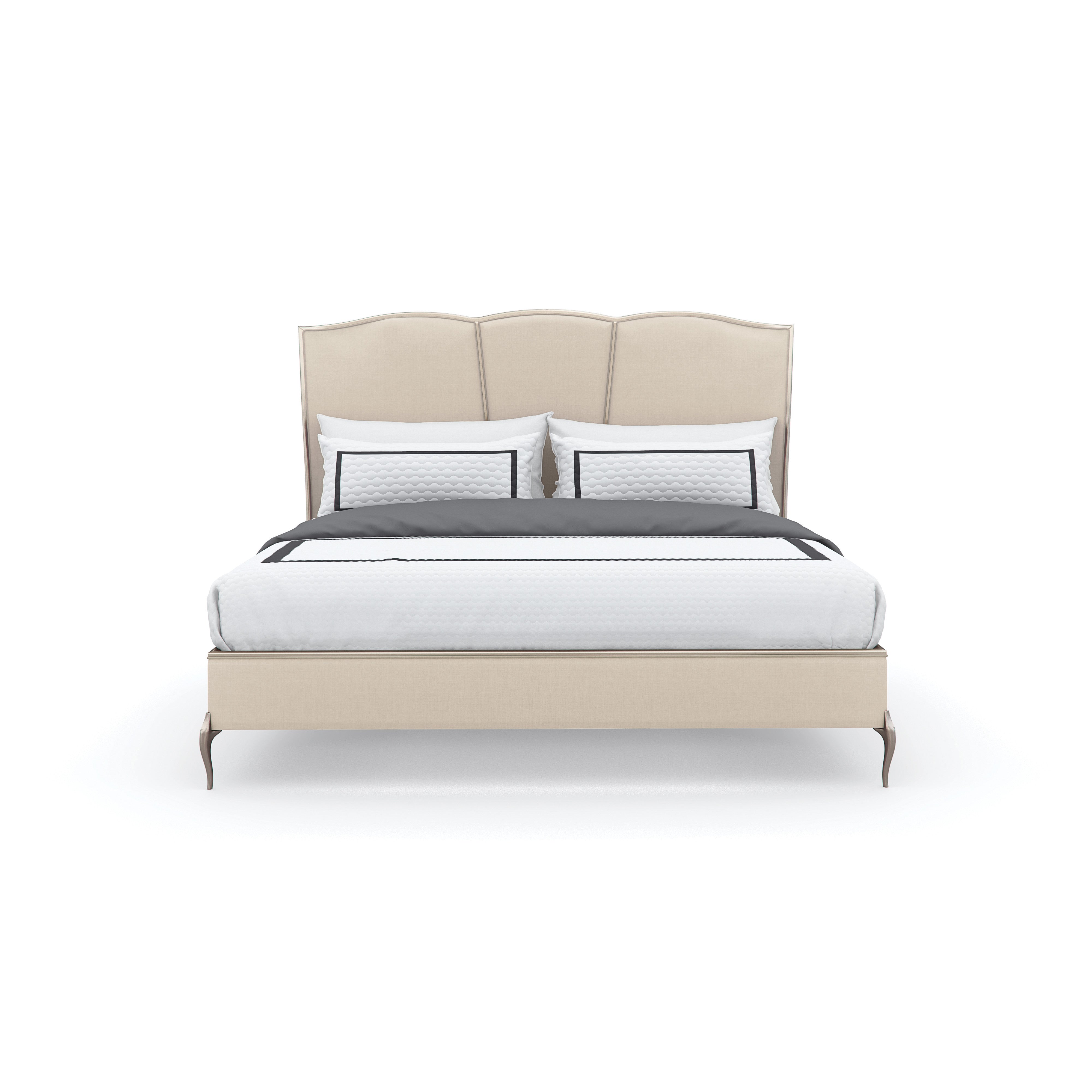 Un-Deux-Trois - King Soft Silver Paint Bed 84.50" by Caracole