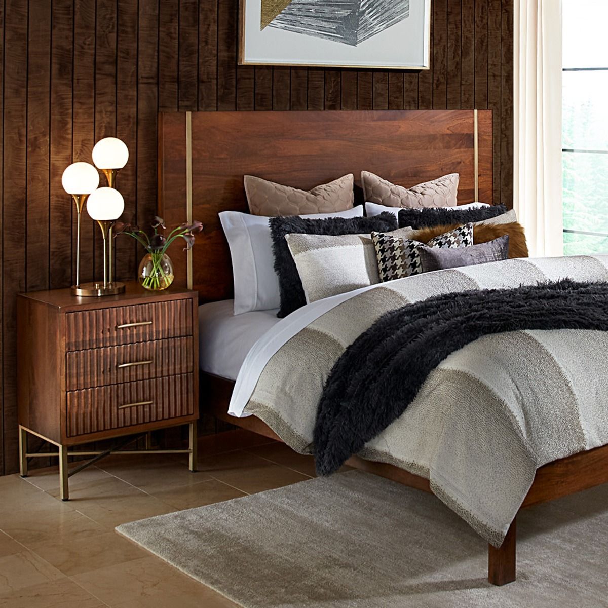 Cosmopolitan 26" Three Drawer Nightstand in Honey Brown - image 3