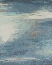 Felicity Blue/Light Blue Machine Woven Rug - 2' x 3'