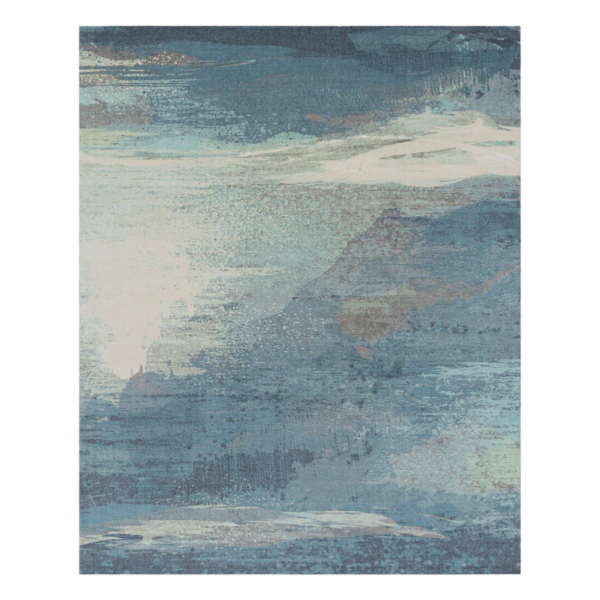 Felicity Blue/Light Blue Machine Woven Rug - 2' x 3'