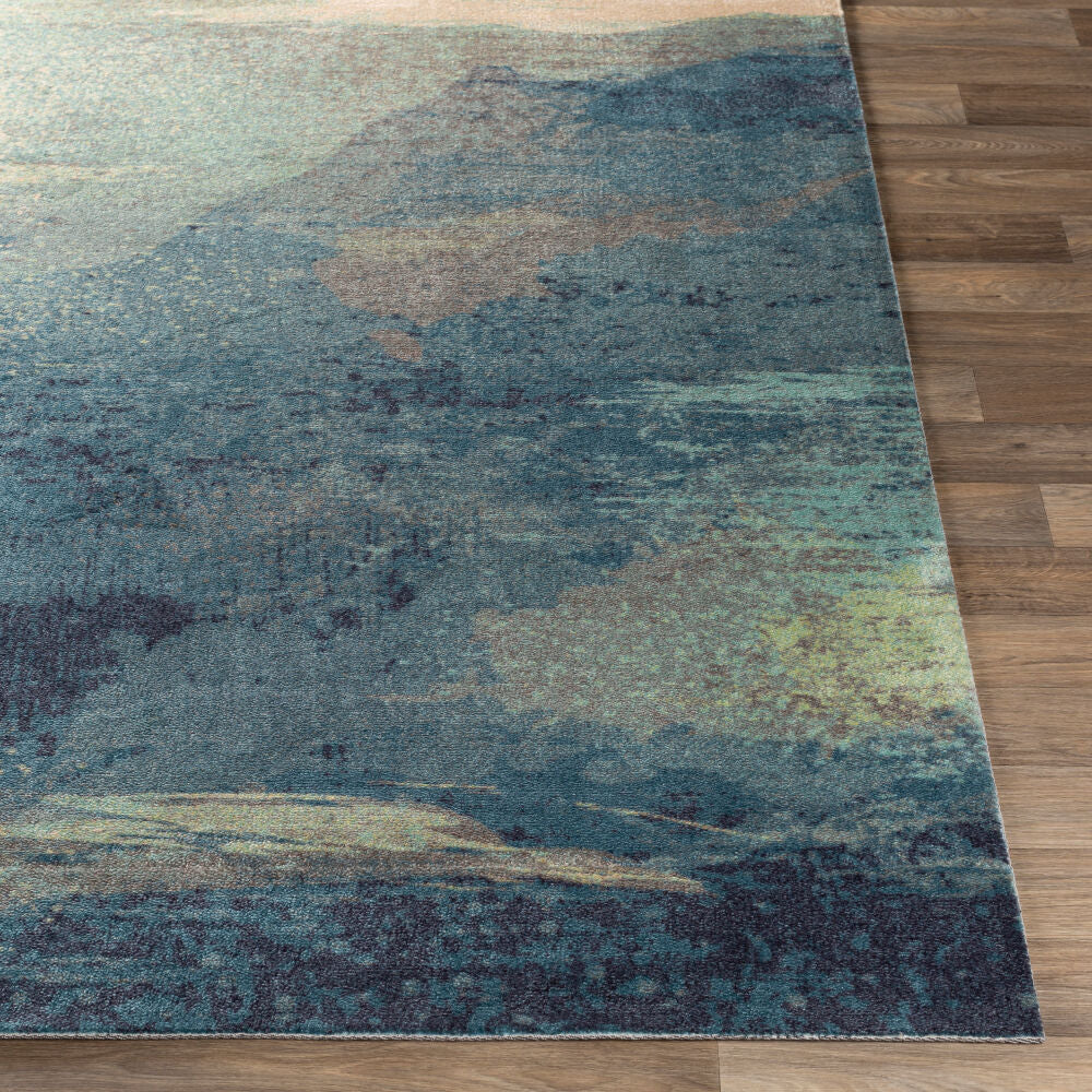 Felicity Blue/Light Blue Machine Woven Rug - front