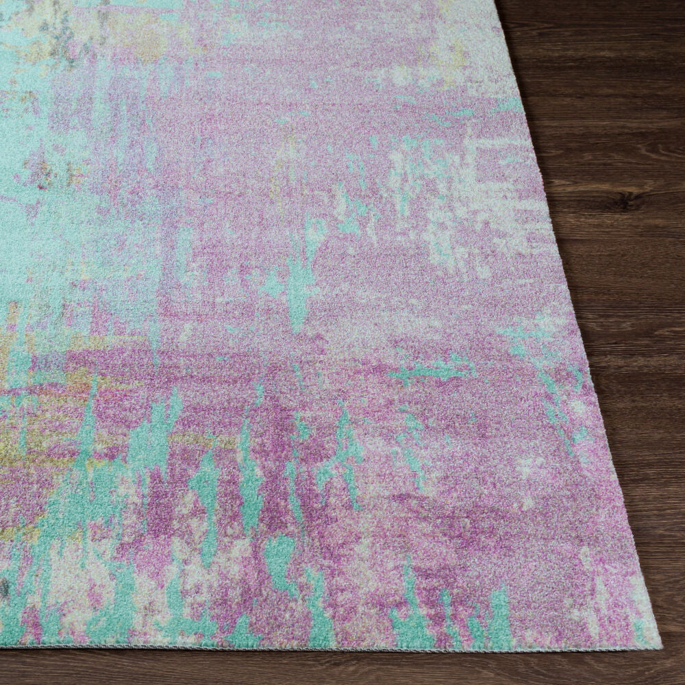 Felicity Aqua/Magenta Machine Woven Rug - front