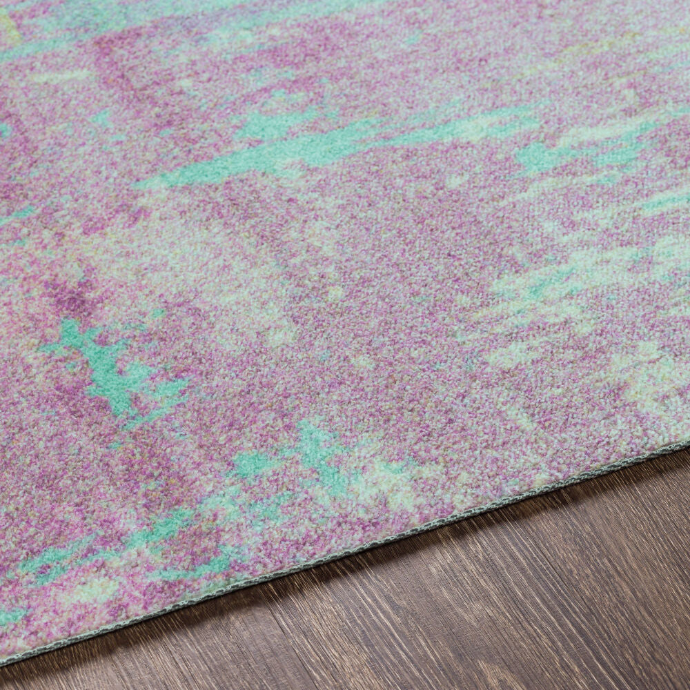 Felicity Aqua/Magenta Machine Woven Rug - texture
