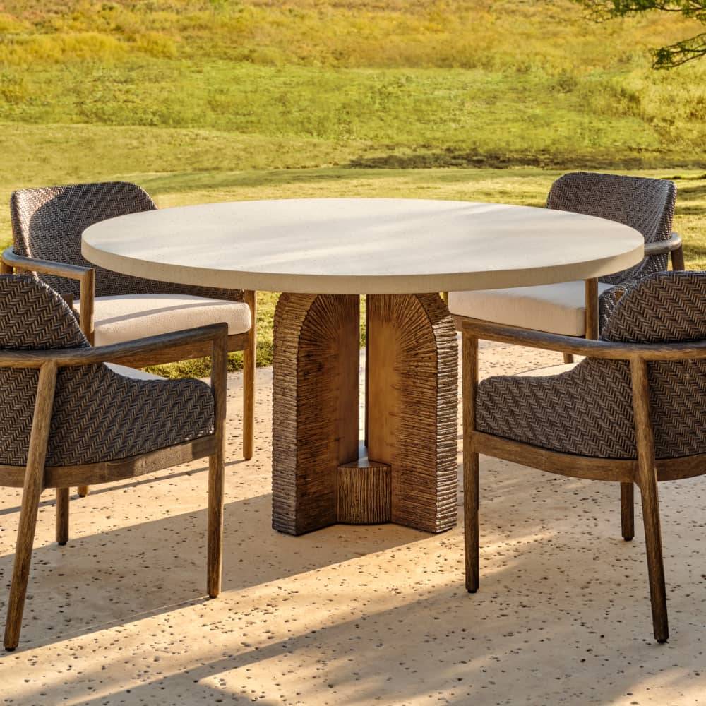 Orba Outdoor Dining Table by Arteriors - view 2
