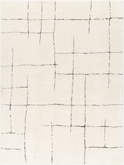 Freud Black/Ivory Machine Woven Rug FEU-2300 - 5'3" x 7'