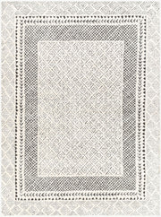 Freud Black/Ivory Machine Woven Rug FEU-2301 - 5'3" x 7'