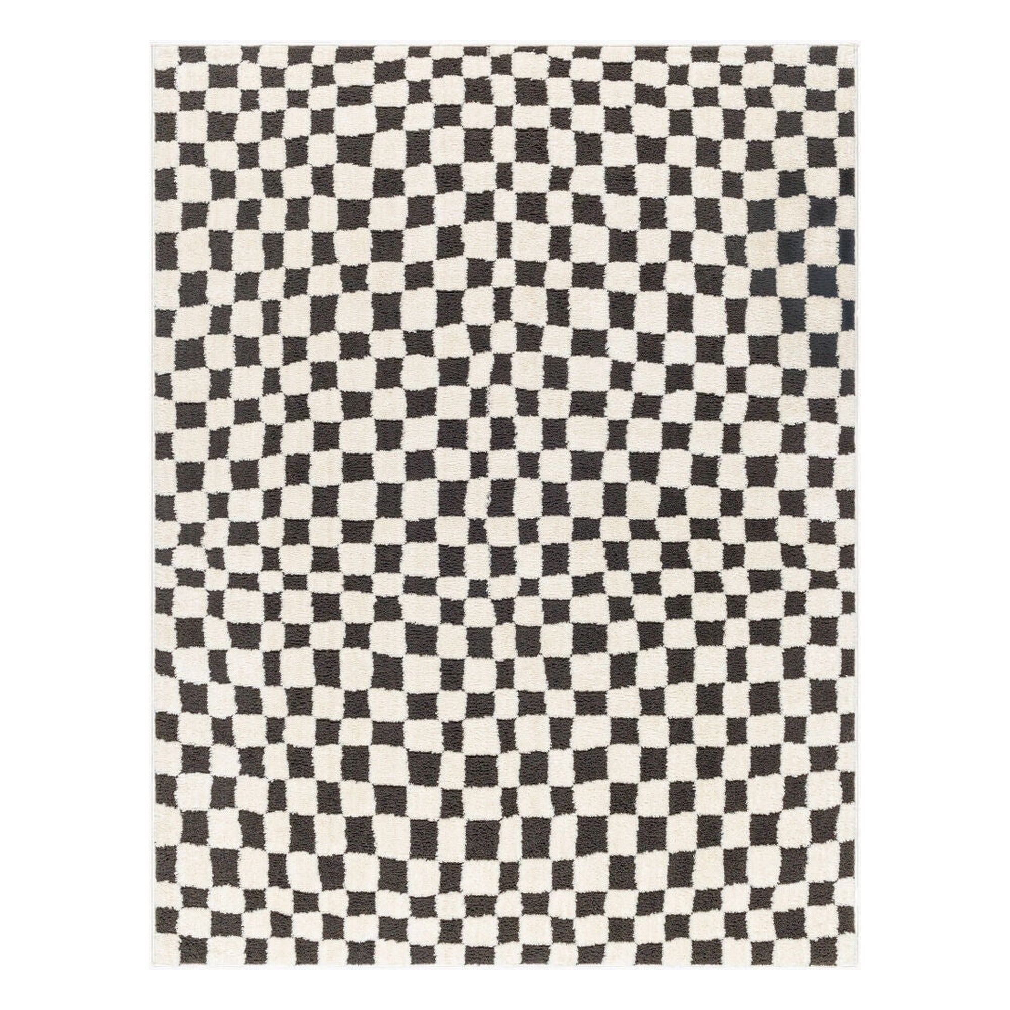 Freud Black/Ivory Machine Woven Rug FEU-2302 - 5'3" x 7'