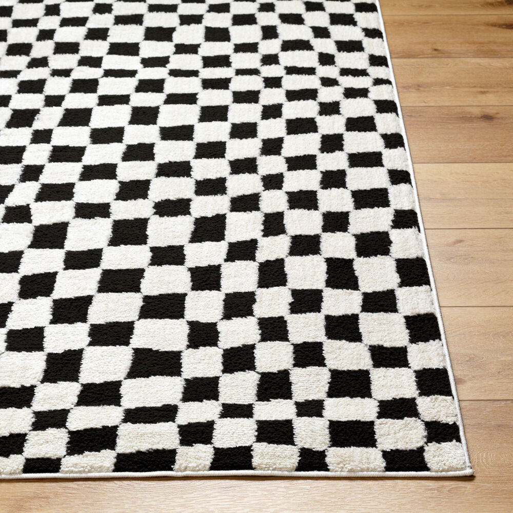 Freud Black/Ivory Machine Woven Rug FEU-2302 - front