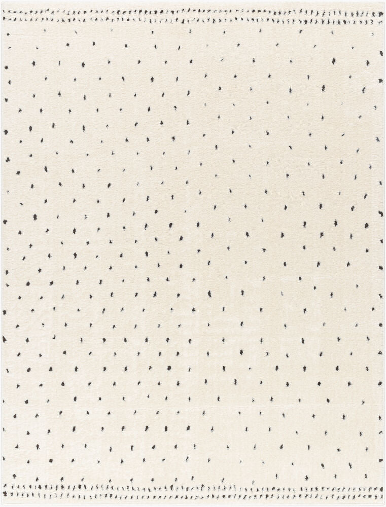 Freud Black/Ivory Machine Woven Rug FEU-2303 - 5'3" x 7'