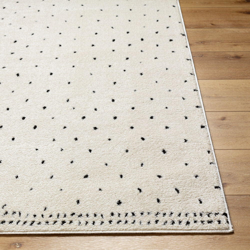 Freud Black/Ivory Machine Woven Rug FEU-2303 - front