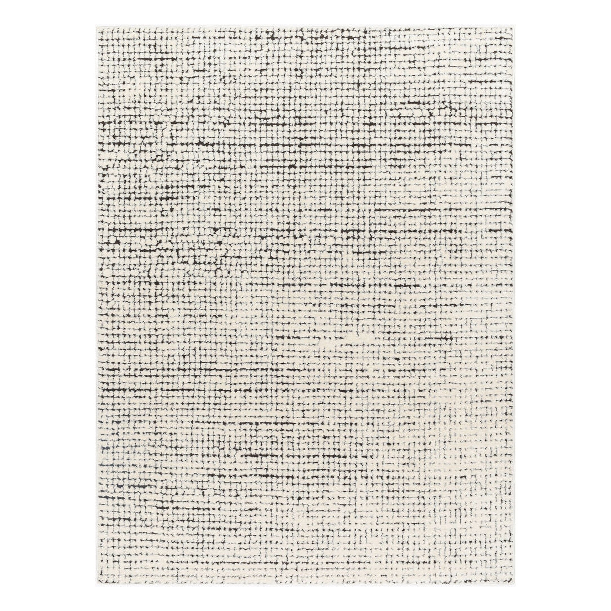 Freud Black/Ivory Machine Woven Rug FEU-2305 - 2' x 2'11"