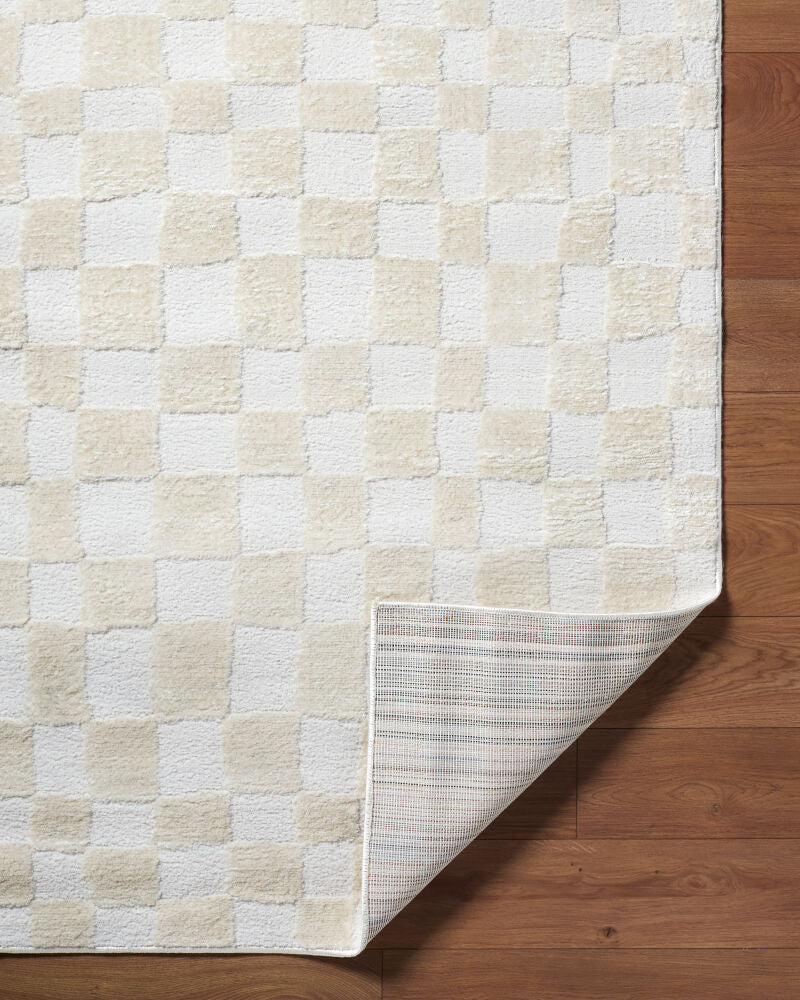 Freud Ivory/Off-White Machine Woven Rug FEU-2306 - fold