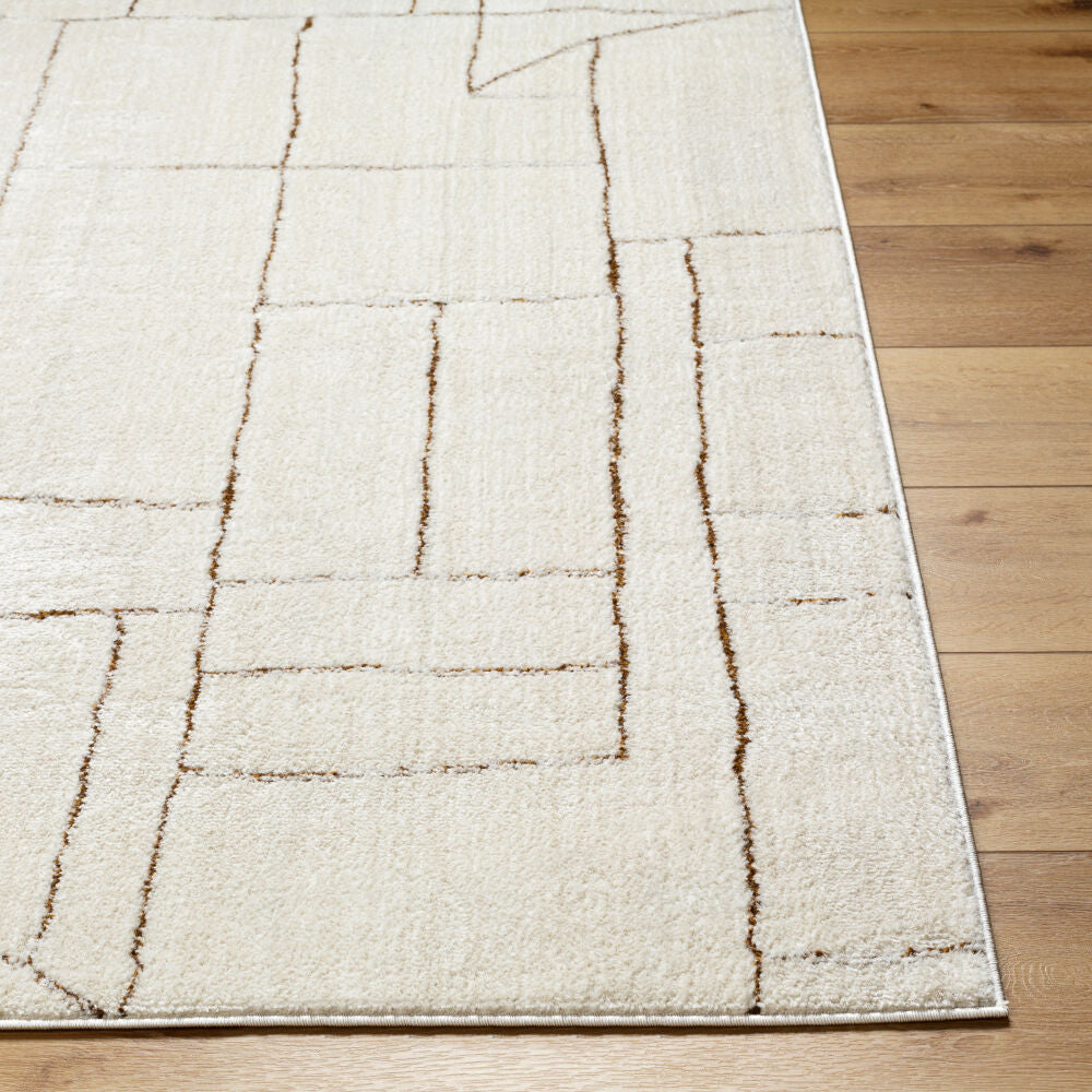 Freud Brown/Ivory Machine Woven Rug FEU-2308 - front