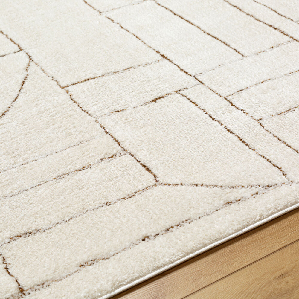 Freud Brown/Ivory Machine Woven Rug FEU-2308 - texture