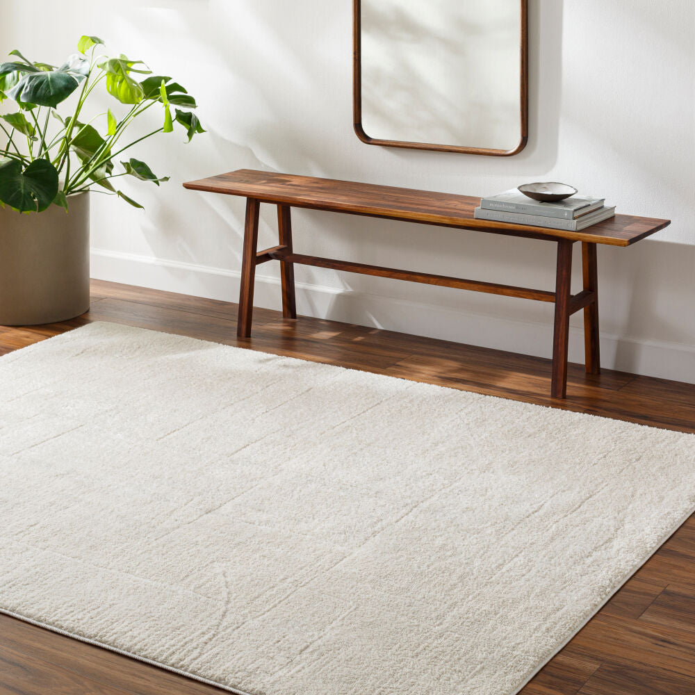 Freud Ivory/Off-White Machine Woven Rug FEU-2309 - roomscene
