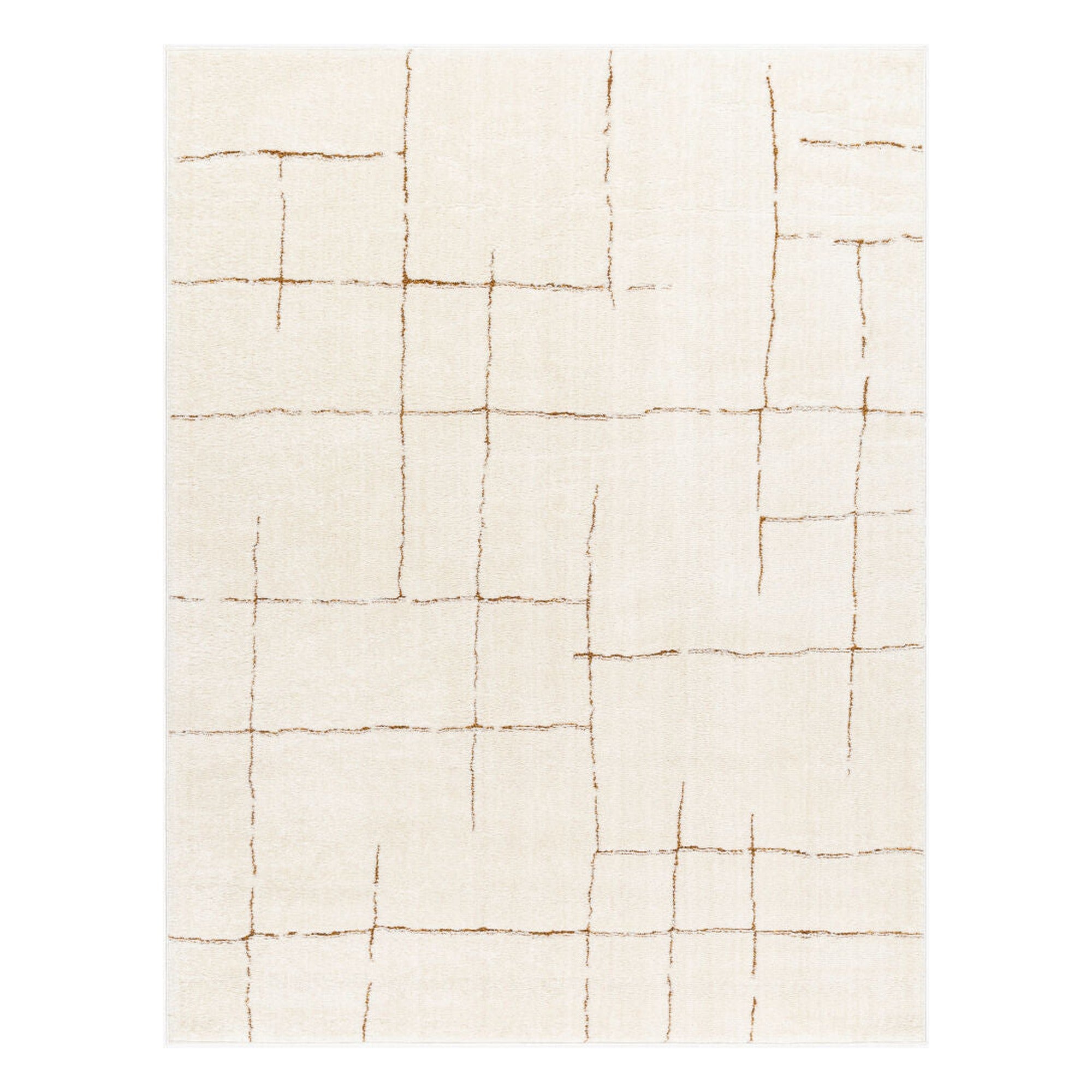 Freud Brown/Ivory Machine Woven Rug FEU-2310 - 5'3" x 7'