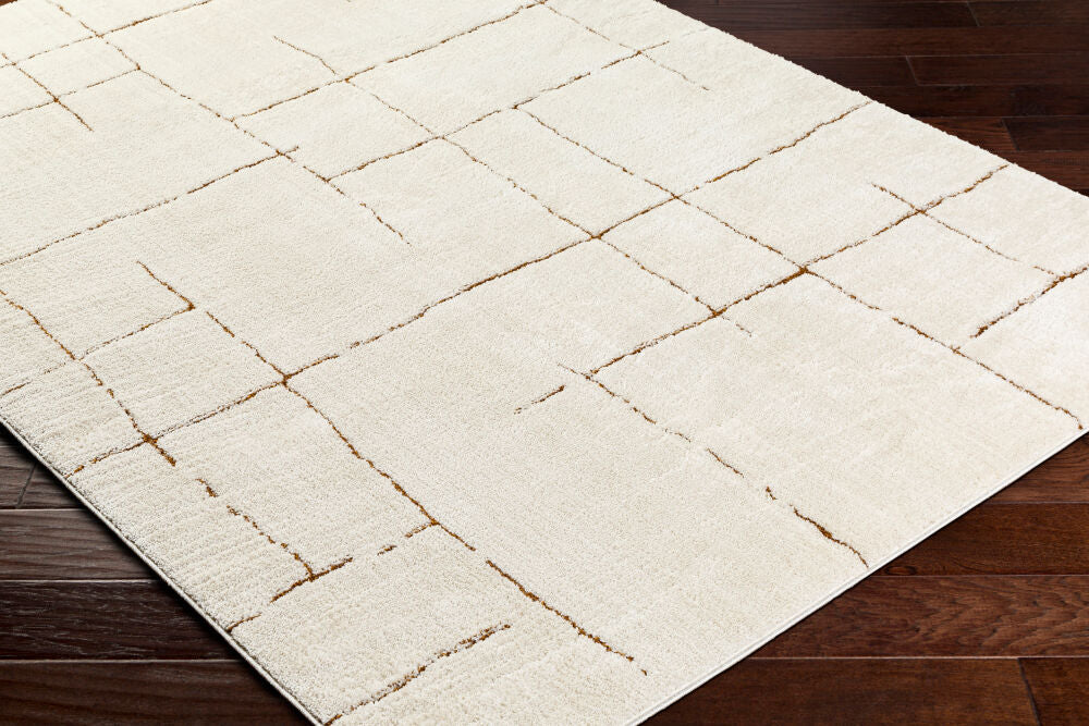 Freud Brown/Ivory Machine Woven Rug FEU-2310 - corner