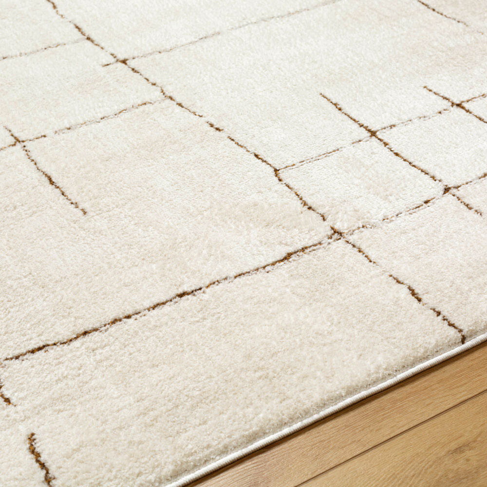 Freud Brown/Ivory Machine Woven Rug FEU-2310 - texture