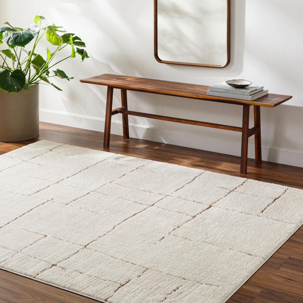Freud Brown/Ivory Machine Woven Rug FEU-2310 - roomscene
