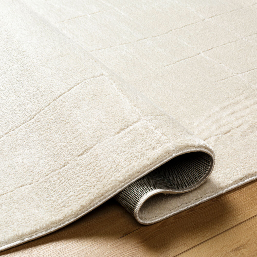 Freud Ivory/Off-White Machine Woven Rug FEU-2311 - fold