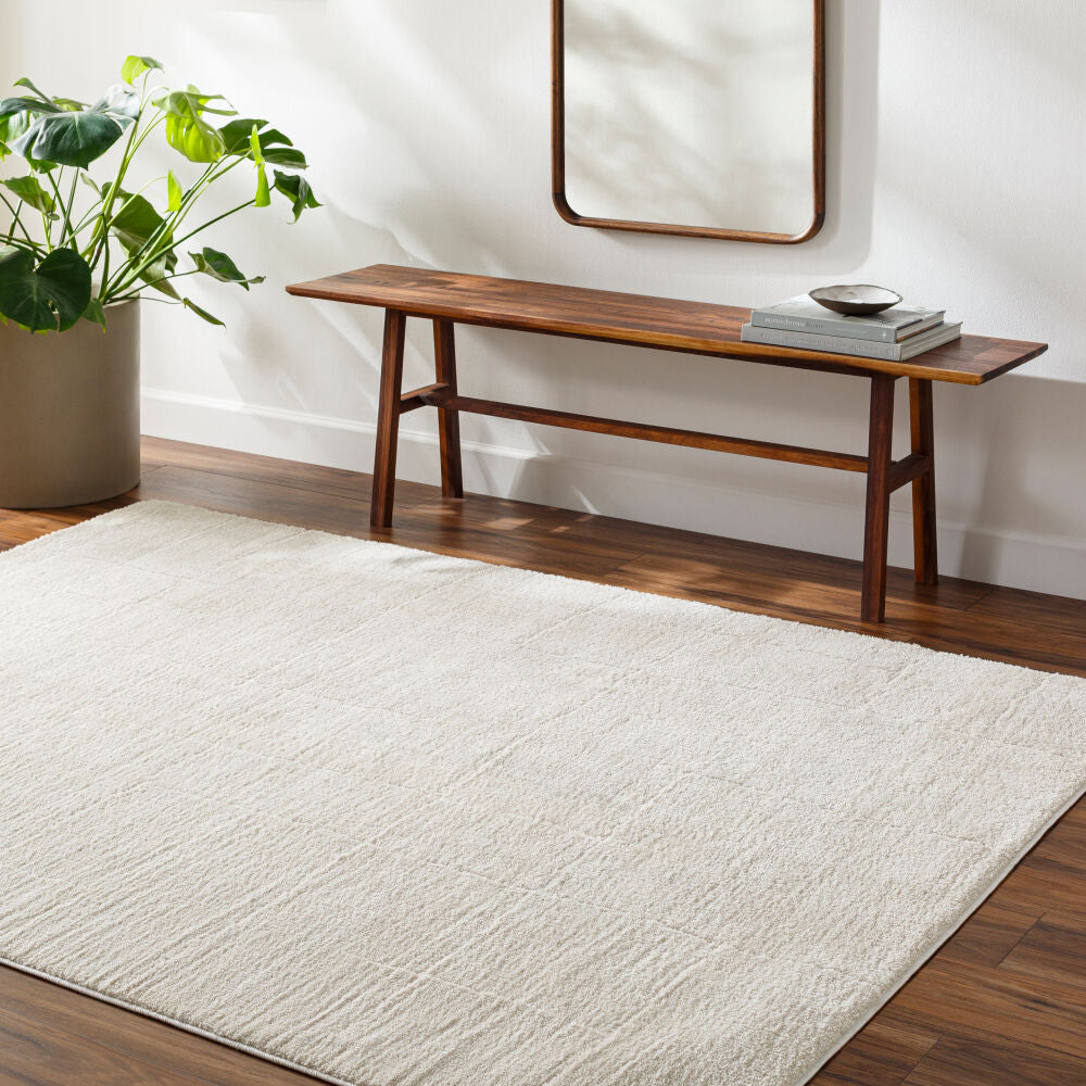 Freud Ivory/Off-White Machine Woven Rug FEU-2311 - roomscene