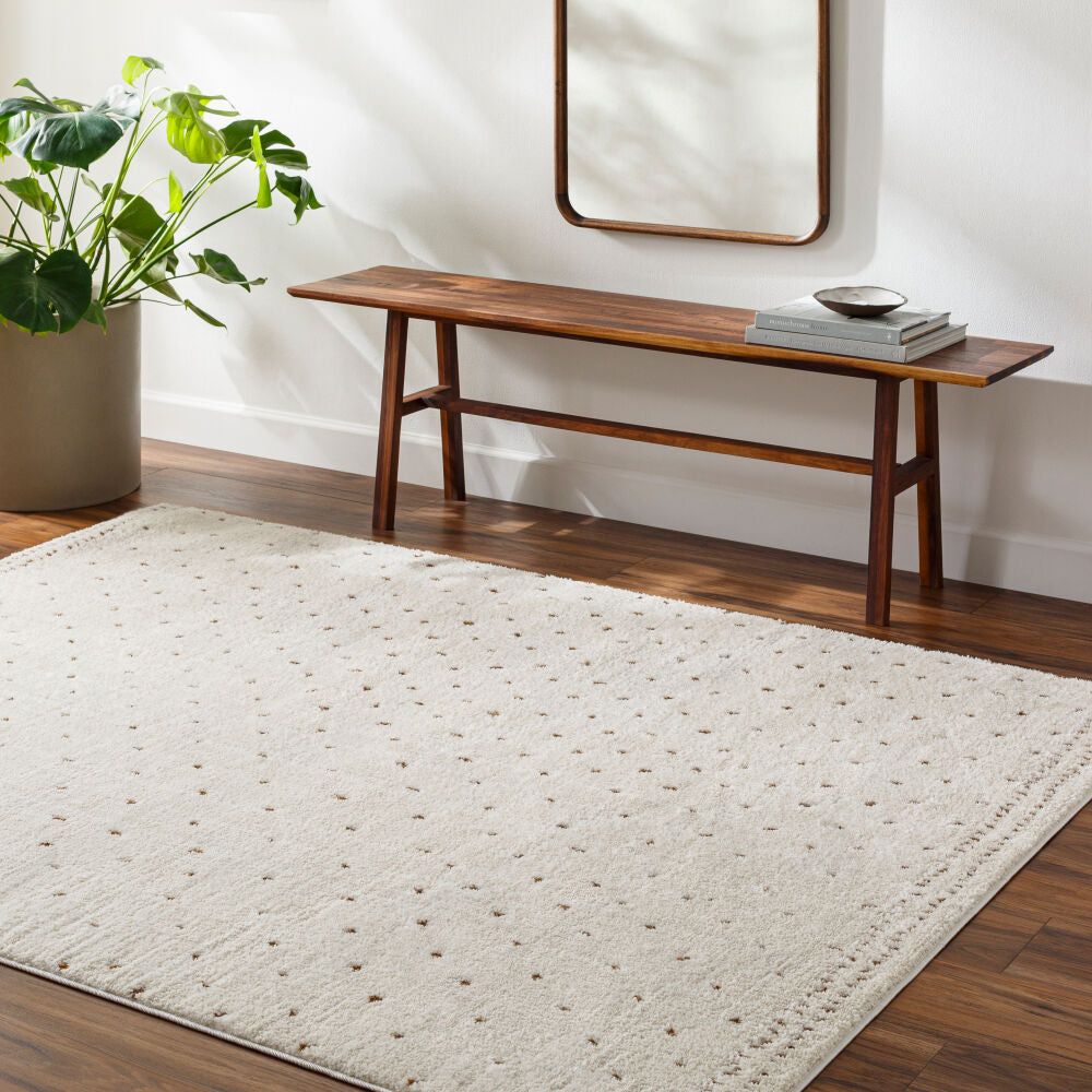 Freud Brown/Ivory Machine Woven Rug FEU-2315 - roomscene