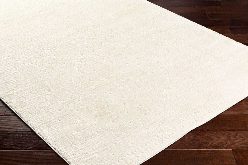 Freud Ivory/Off-White Machine Woven Rug FEU-2316 - corner