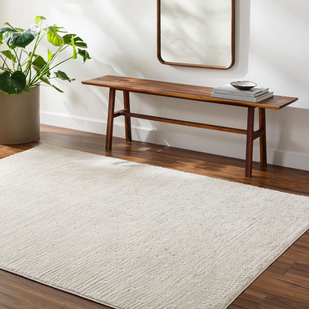 Freud Ivory/Off-White Machine Woven Rug FEU-2316 - roomscene