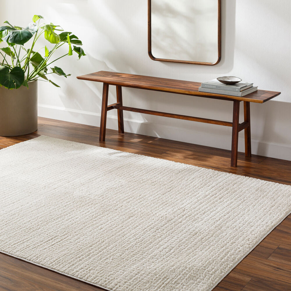 Freud Ivory/Off-White Machine Woven Rug FEU-2319 - roomscene