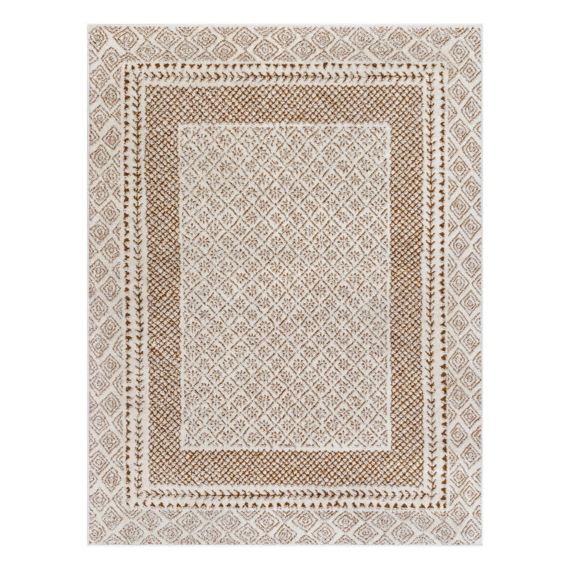 Freud Brown/Ivory Machine Woven Rug FEU-2320 - 2' x 2'11"