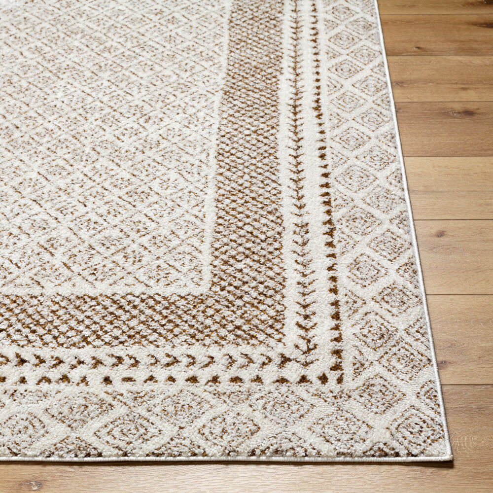 Freud Brown/Ivory Machine Woven Rug FEU-2320 - front