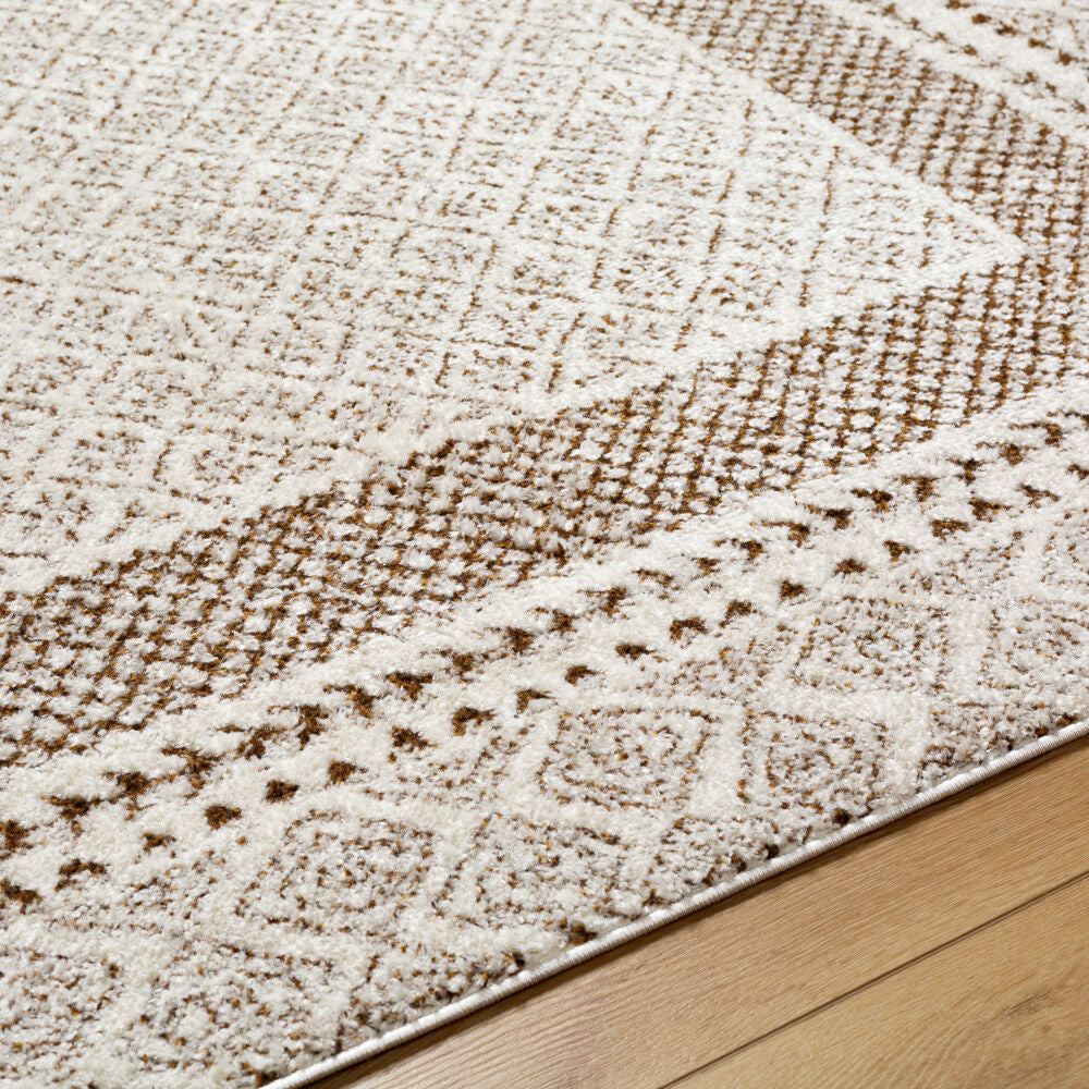 Freud Brown/Ivory Machine Woven Rug FEU-2320 - texture