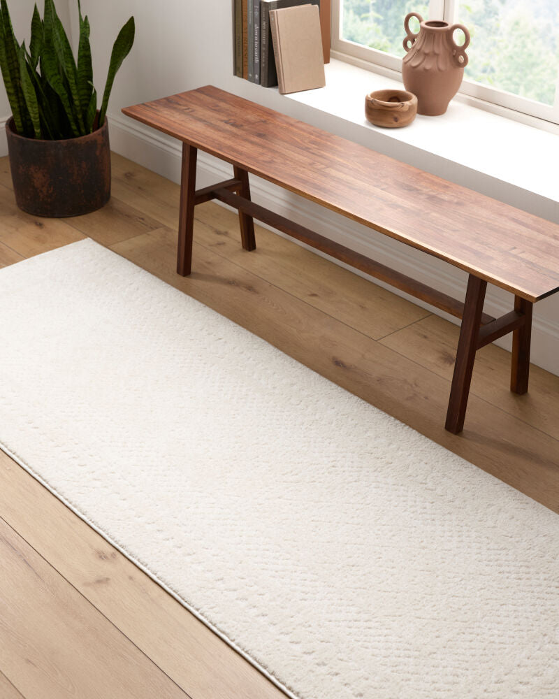 Freud Ivory/Off-White Machine Woven Rug FEU-2321 - roomscene