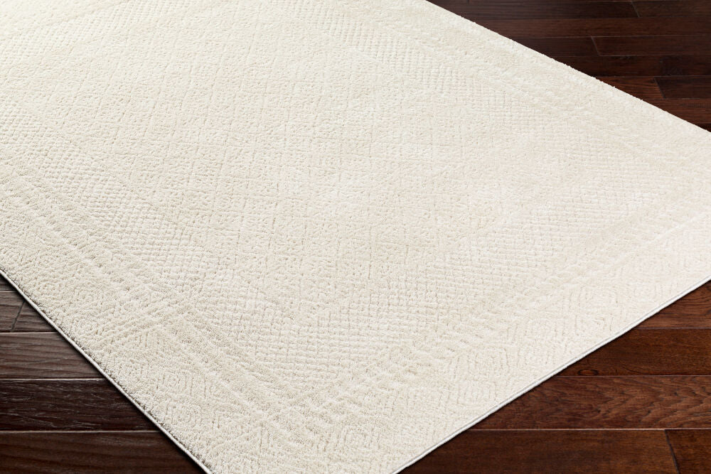 Freud Ivory/Off-White Machine Woven Rug FEU-2321 - corner