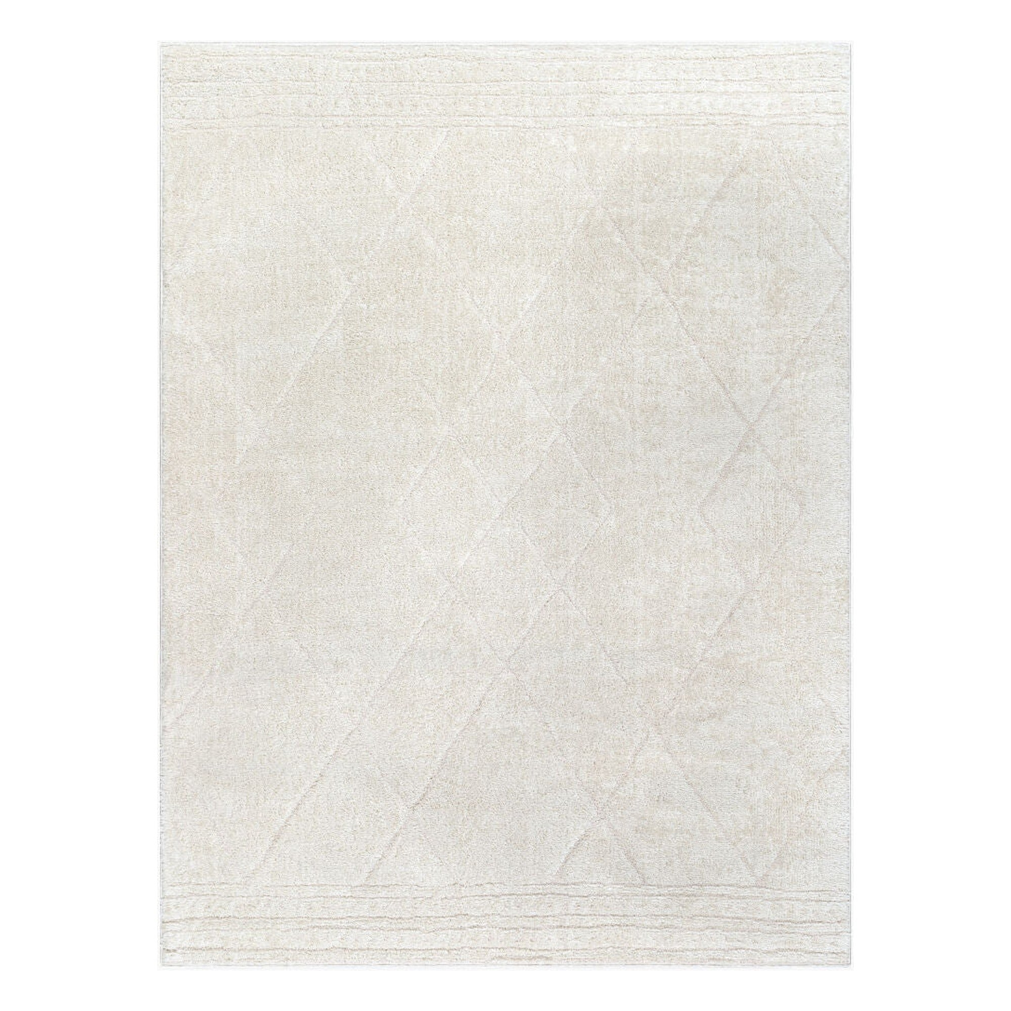 Freud Ivory/Off-White Machine Woven Rug FEU-2324 - 5'3" x 7'
