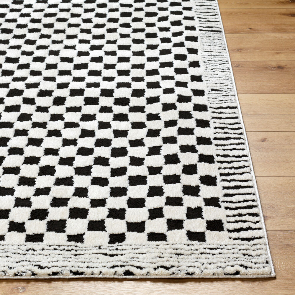 Freud Black/Ivory Machine Woven Rug FEU-2325 - front