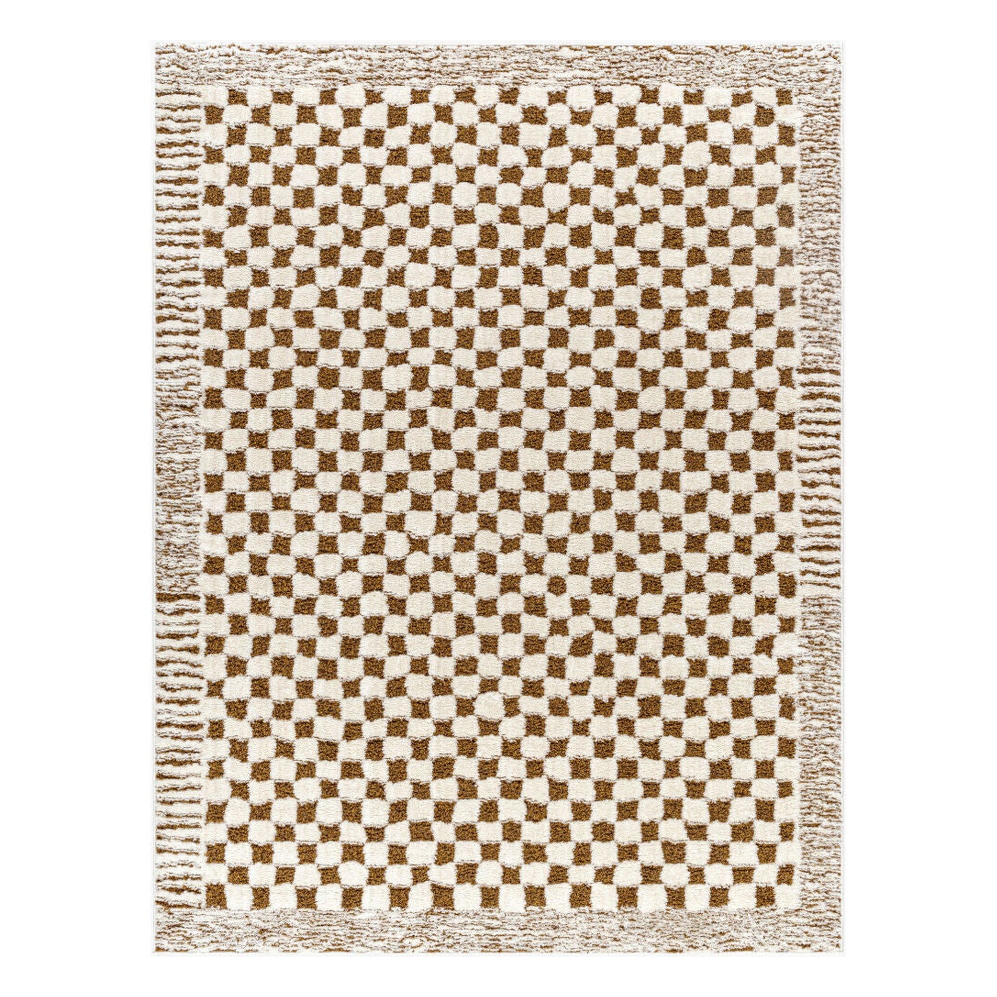 Freud Brown/Ivory Machine Woven Rug FEU-2326 - 5'3" x 7'