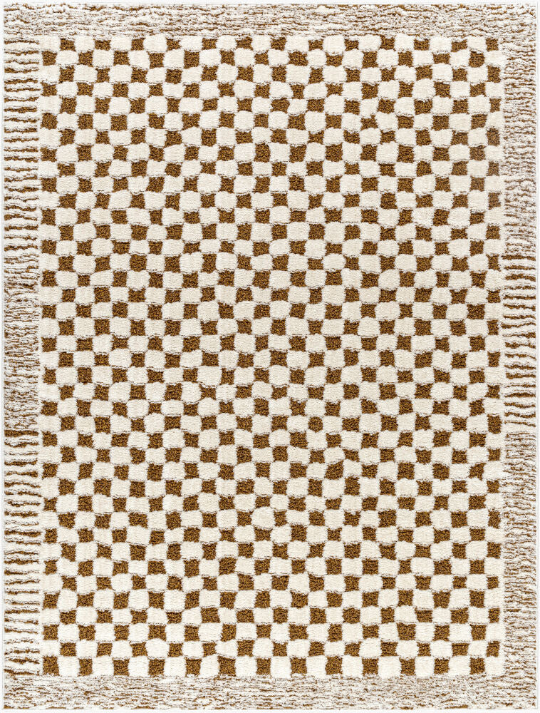Freud Brown/Ivory Machine Woven Rug FEU-2326 - 5'3" x 7'