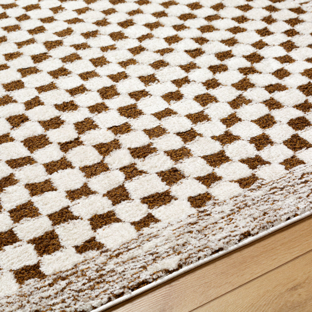 Freud Brown/Ivory Machine Woven Rug FEU-2326 - texture