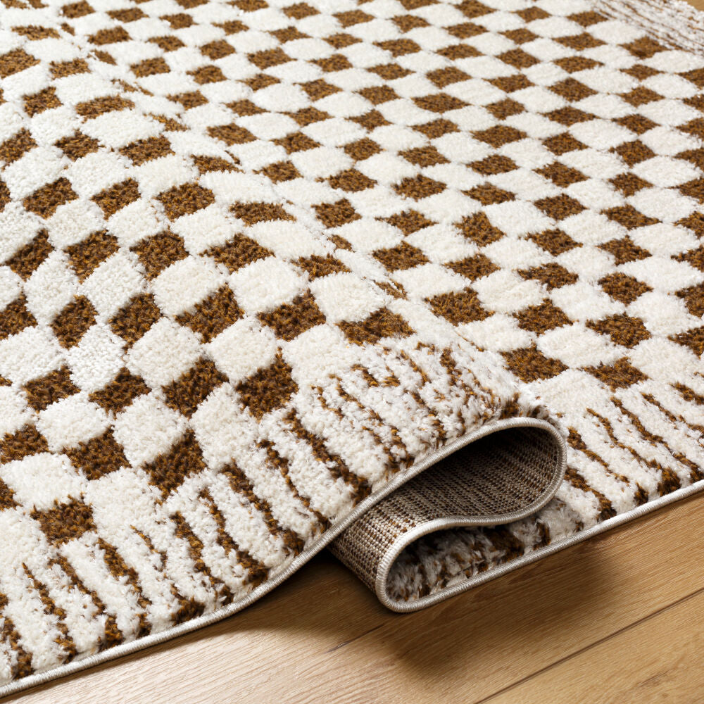 Freud Brown/Ivory Machine Woven Rug FEU-2326 - fold