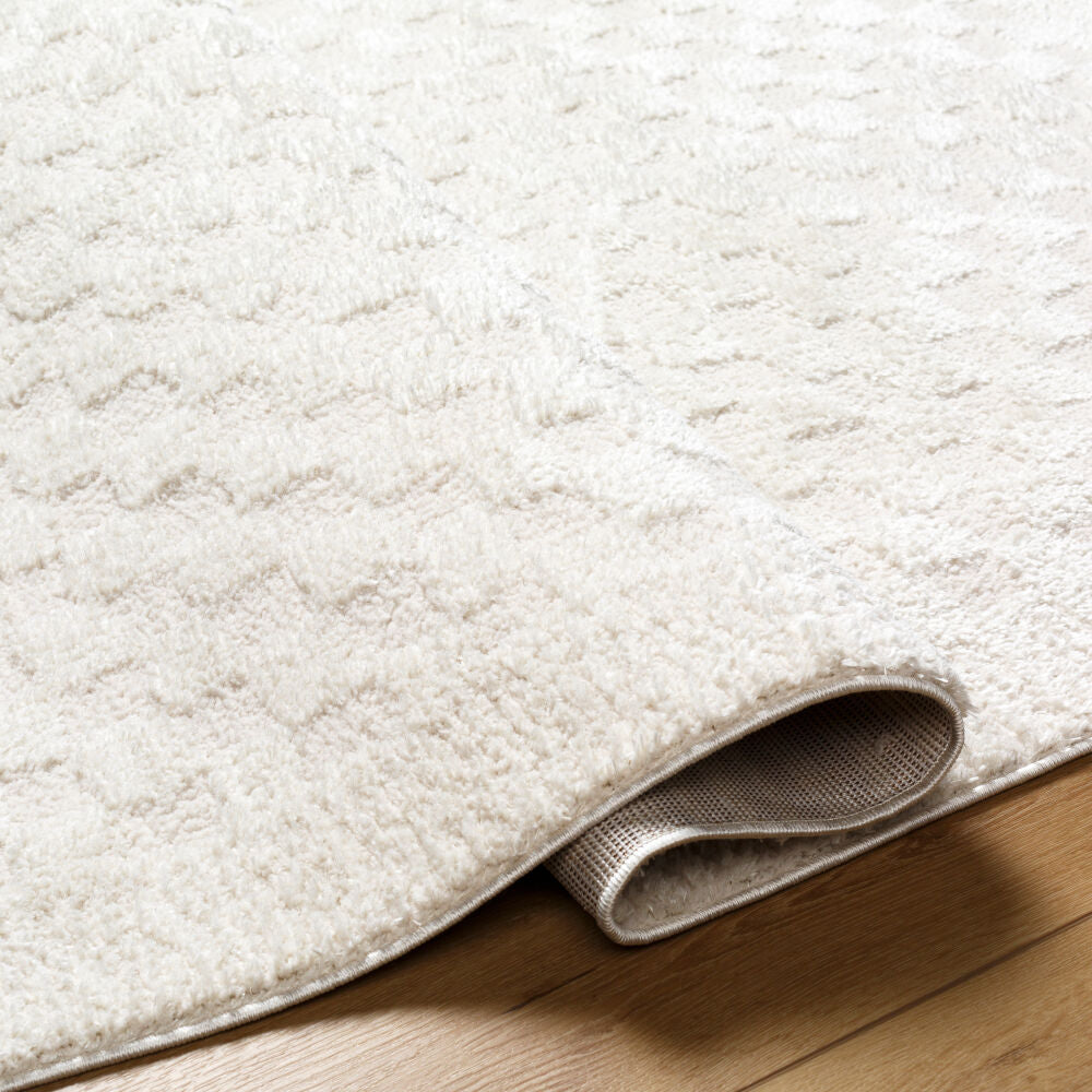 Freud Ivory/Off-White Machine Woven Rug FEU-2327 - fold